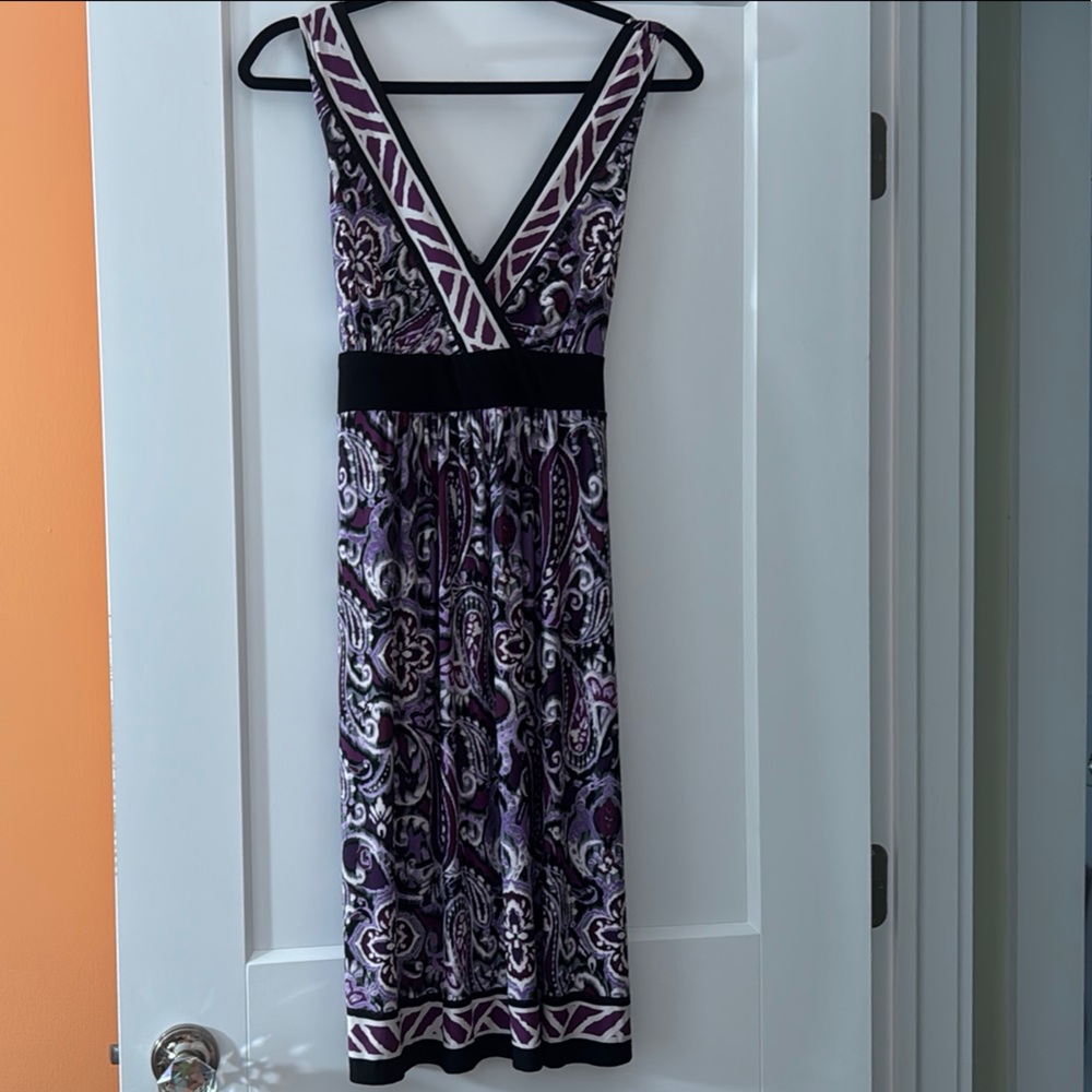 Chic Paisley Purple Dress